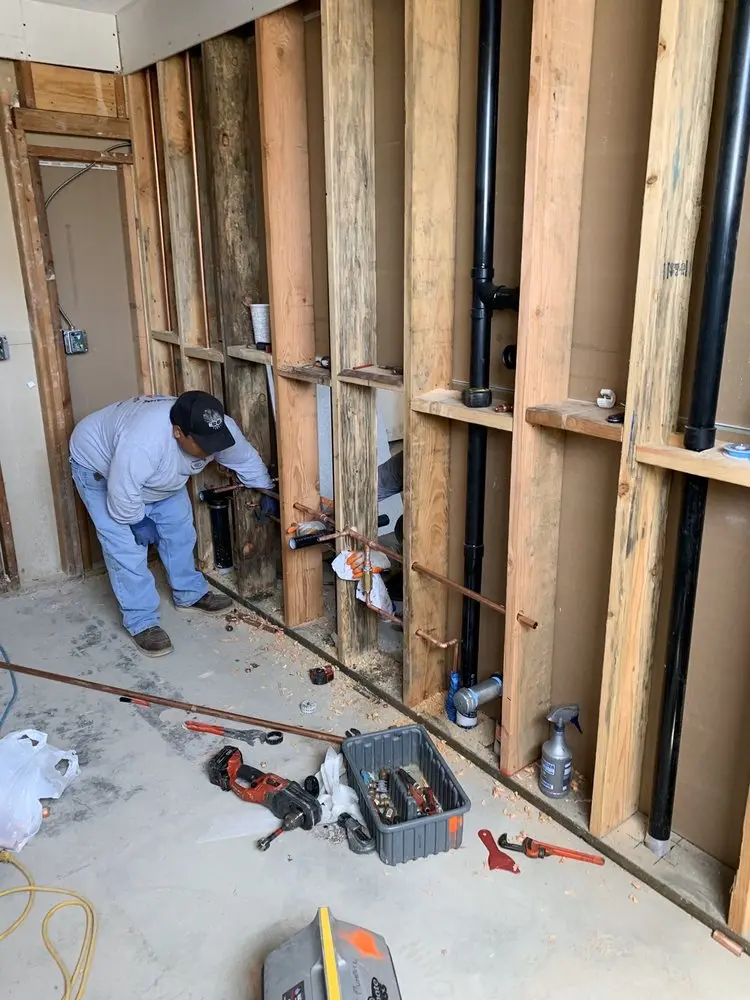 Commercial rough-in plumbing for Gas Line Repair in Peniel